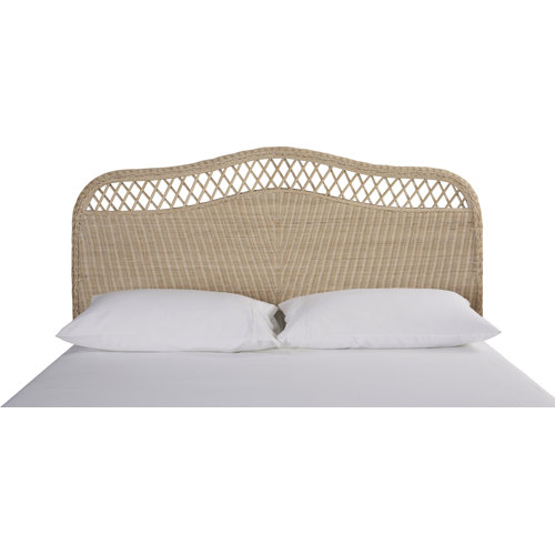 Birch Lane™ Almus Wicker/Rattan Solid Wood Panel Headboard & Reviews